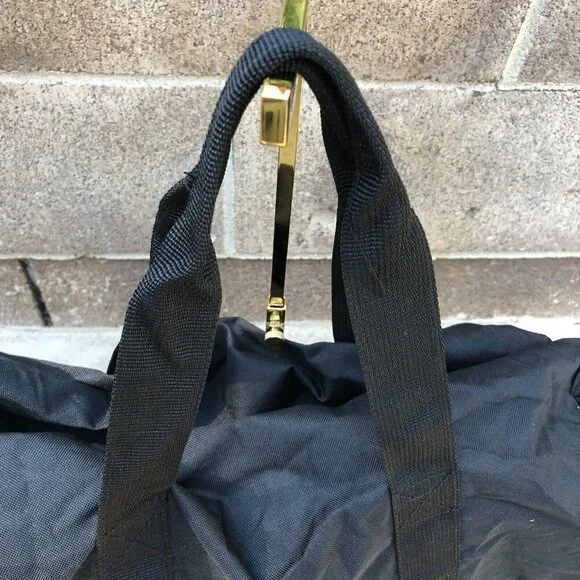 LG LIFE'S GOOD Duffle Bag Unisex Black Zipper Nylon Travel Gym - Picture 6 of 6